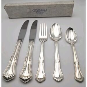 Gorham Valcourt Silverplate 5 Piece Place Set Flatware Japan No Place Fork!